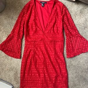 Women’s red mini dress